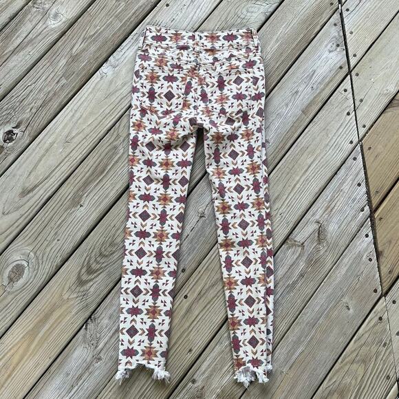 Free People We The Free Wild Child Printed Skinny Jeans Size 25 - Picture 6 of 13